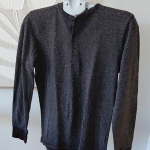Structure Dark Gray Long Sleeve Henley